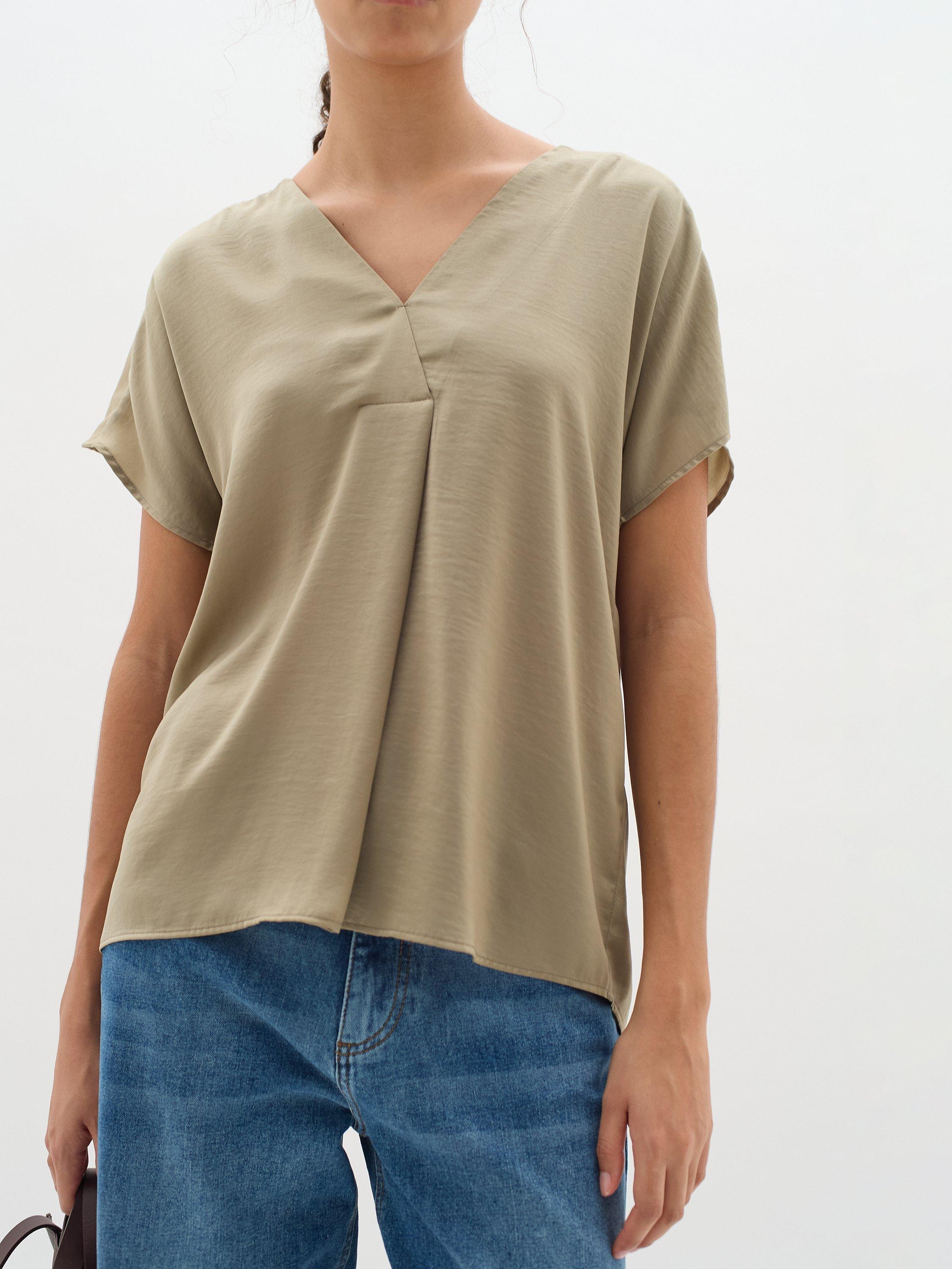 Product image 1 of 6, which shows InWear Rinda V-Neck Top, Natural, 8