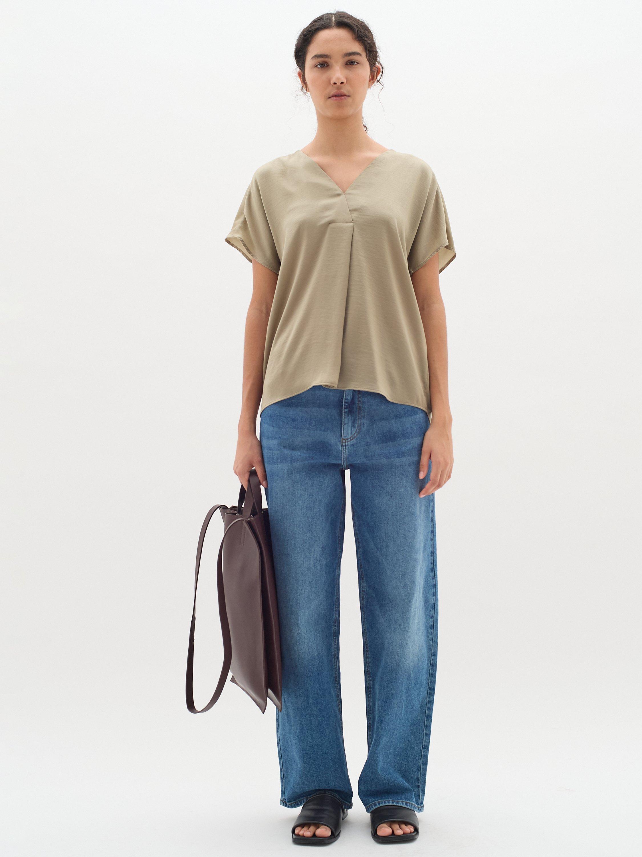 Product image 3 of 6, which shows InWear Rinda V-Neck Top, Natural, 8