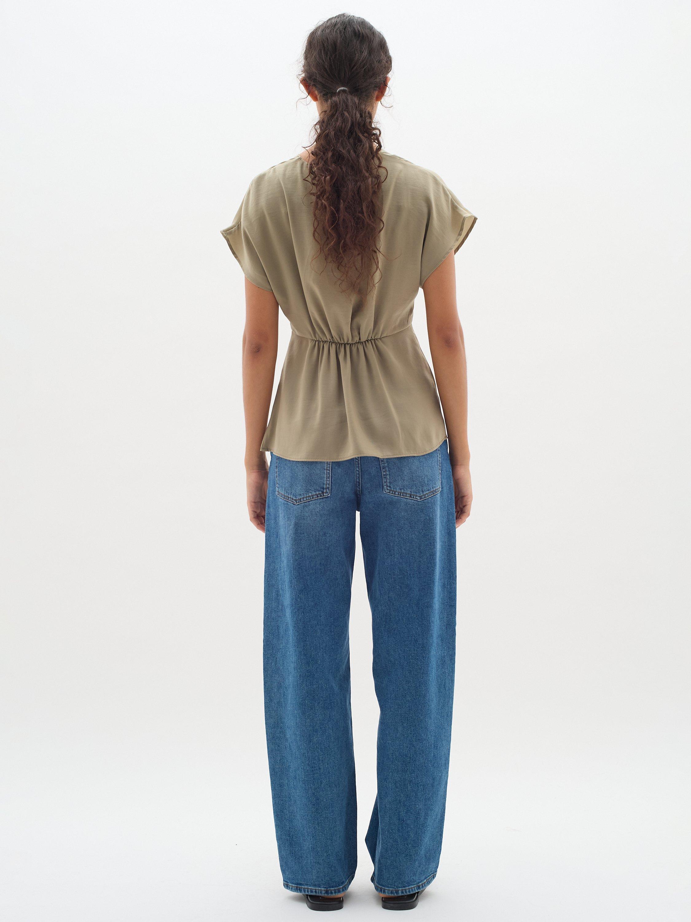 Product image 2 of 6, which shows InWear Bito Knot Front Top, Natural, 10