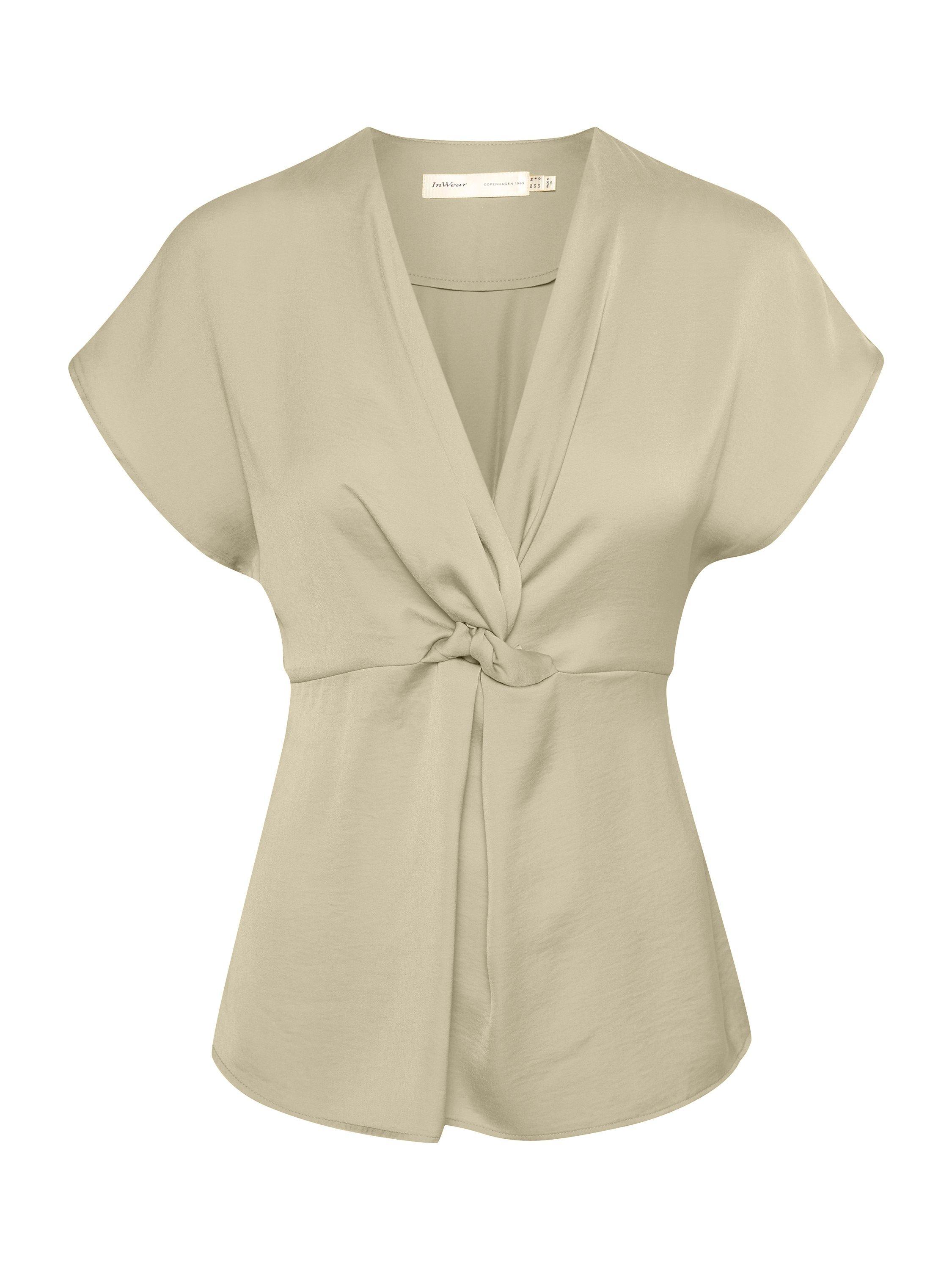 Product image 5 of 6, which shows InWear Bito Knot Front Top, Natural, 10