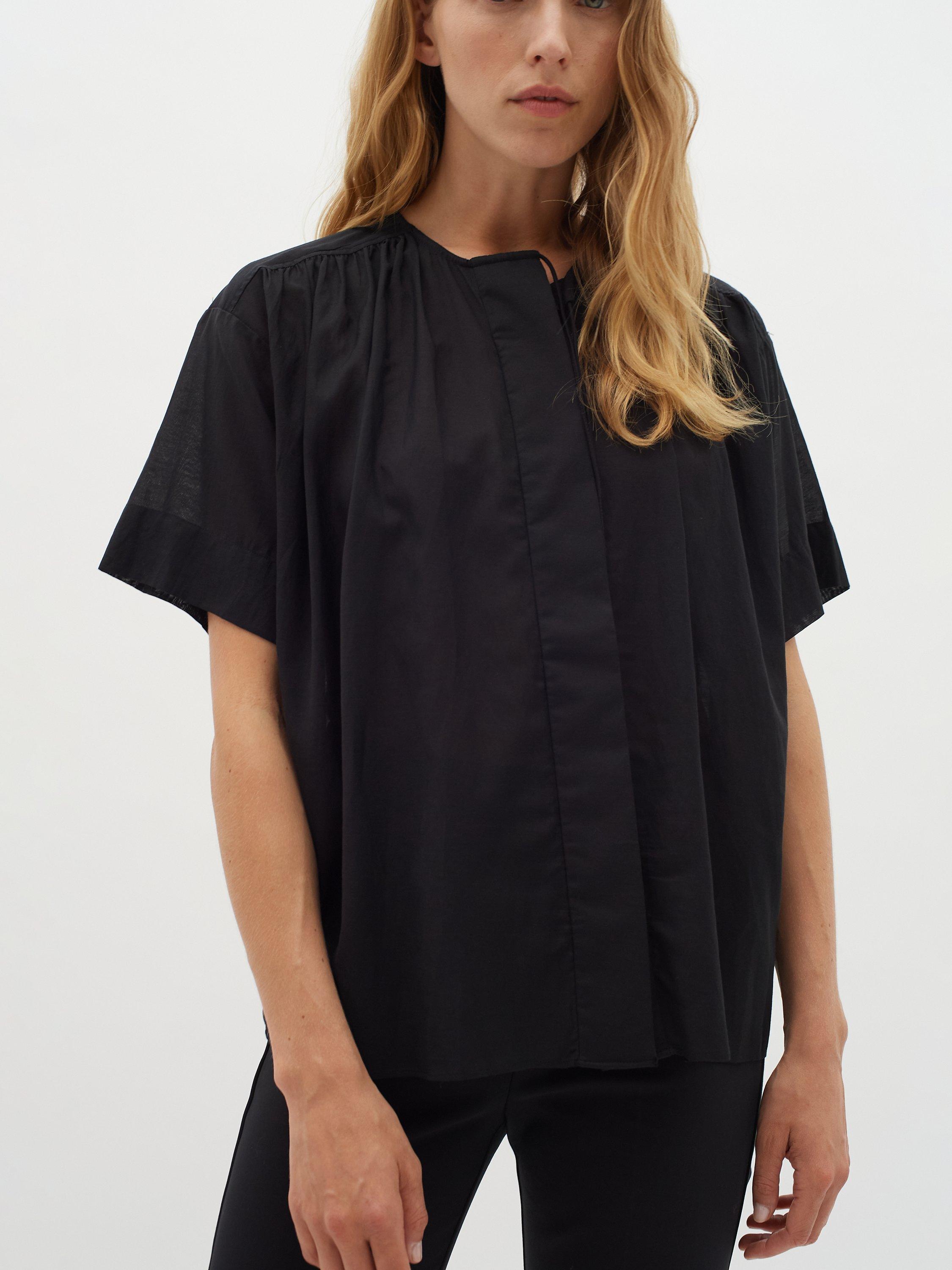 InWear Balwina Pleat Top, Black, 8