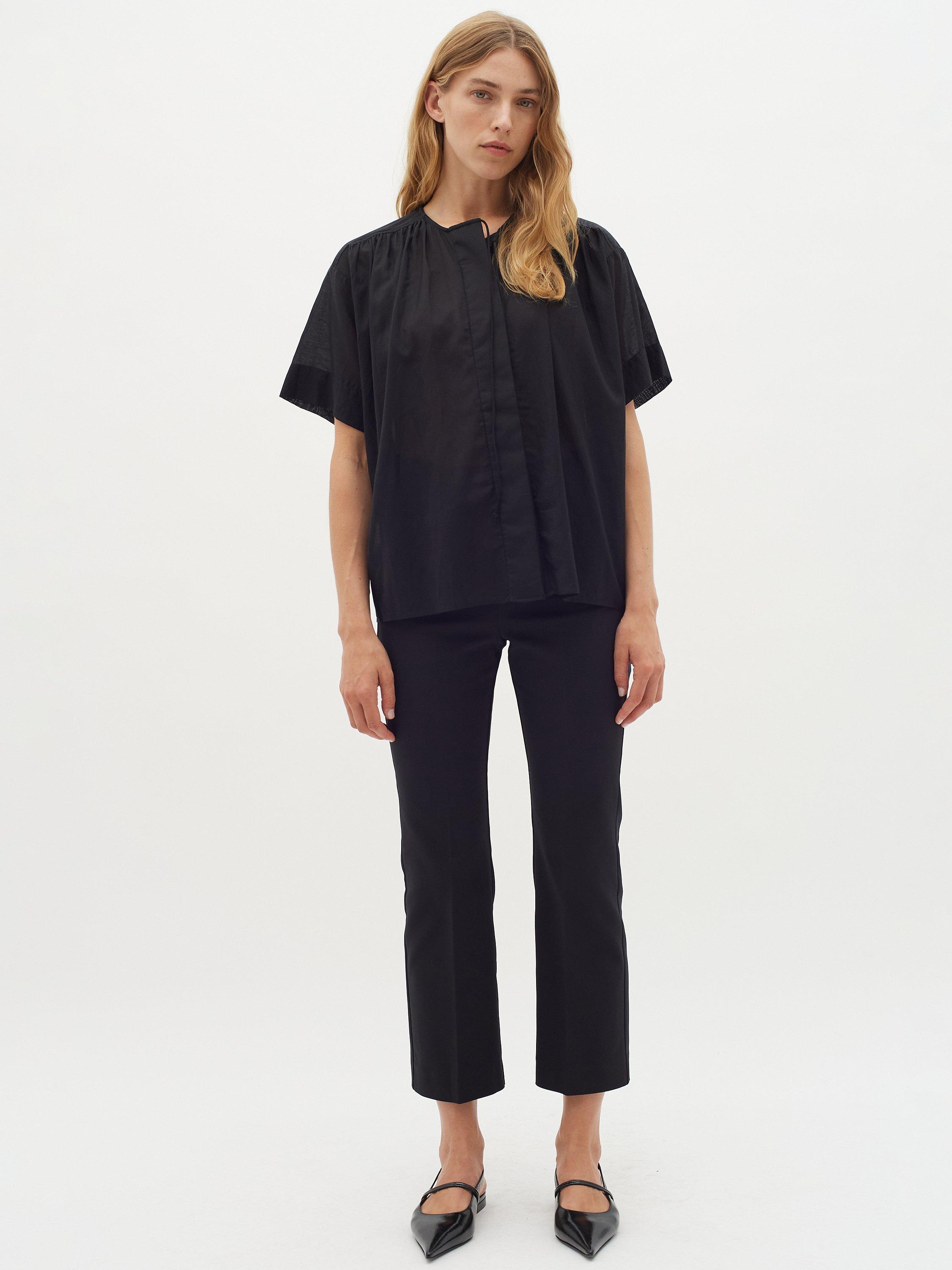 InWear Balwina Pleat Top, Black, 8