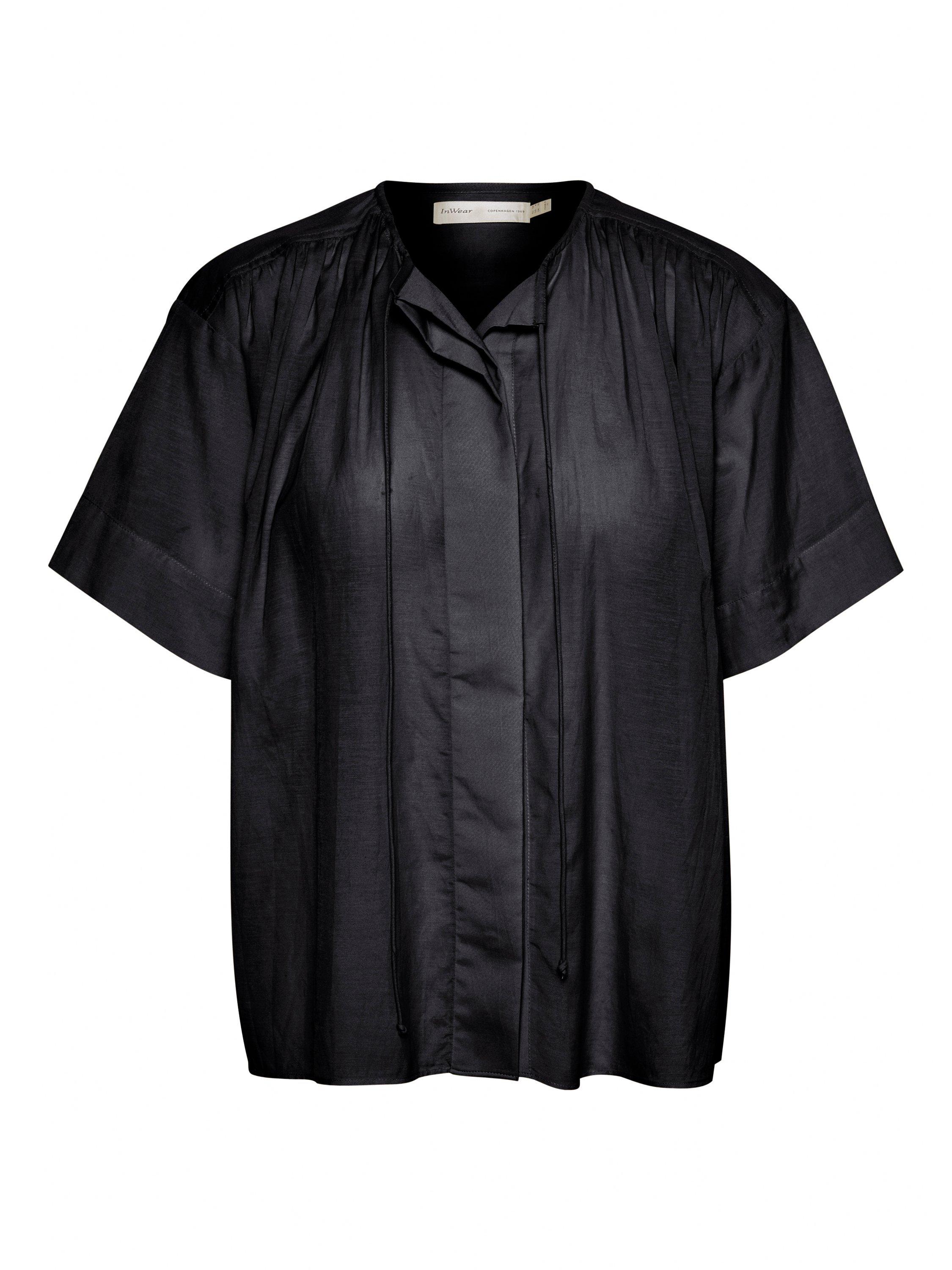 InWear Balwina Pleat Top, Black, 8