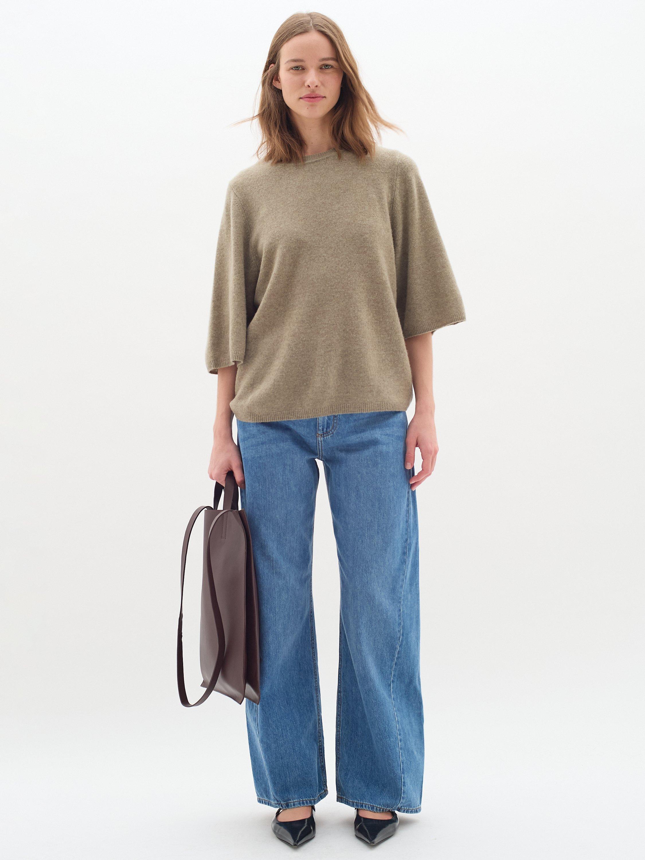 InWear Monika Wool Cashmere Blend Knit Top, Natural, XS