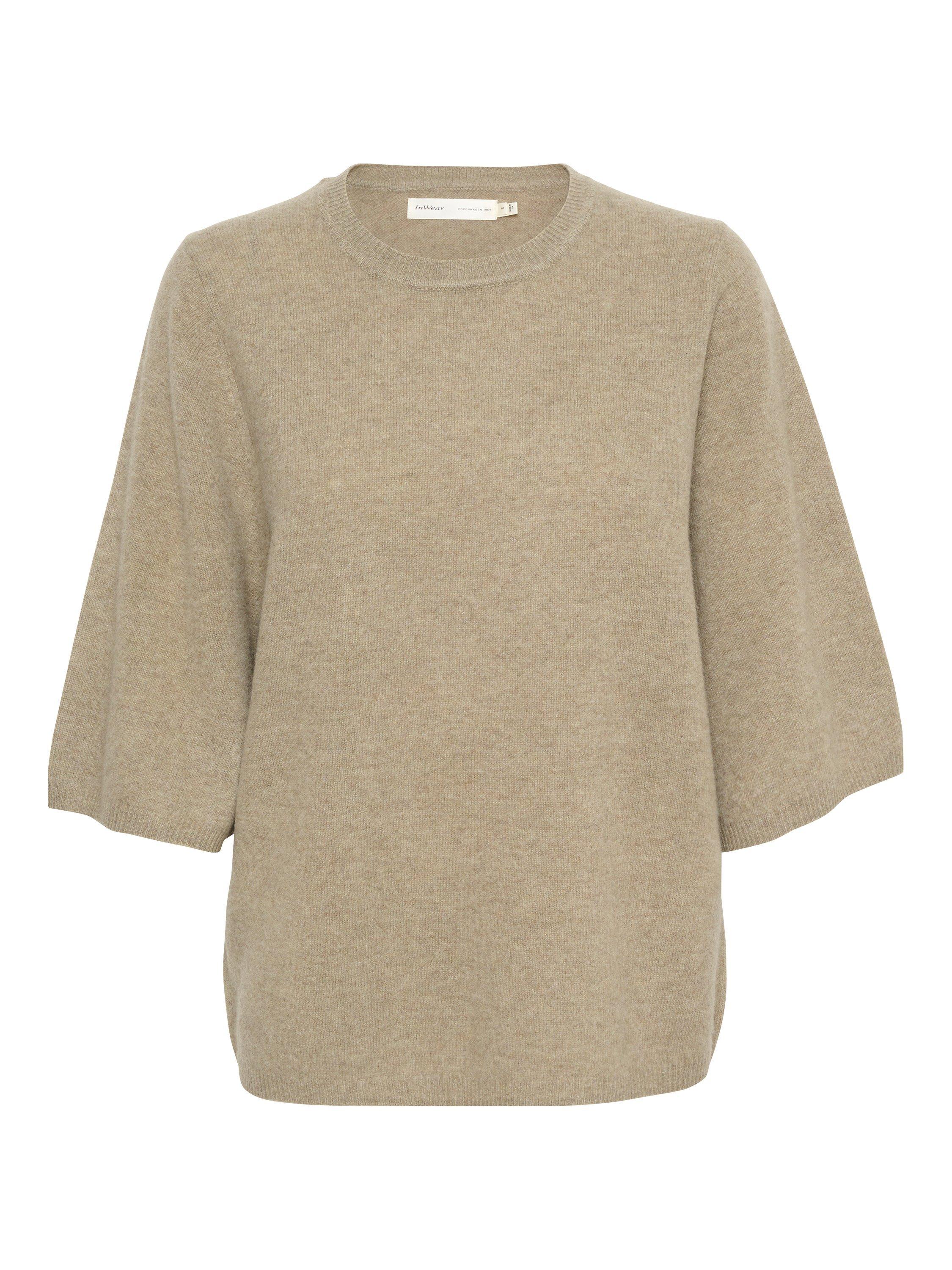 InWear Monika Wool Cashmere Blend Knit Top, Natural, XS