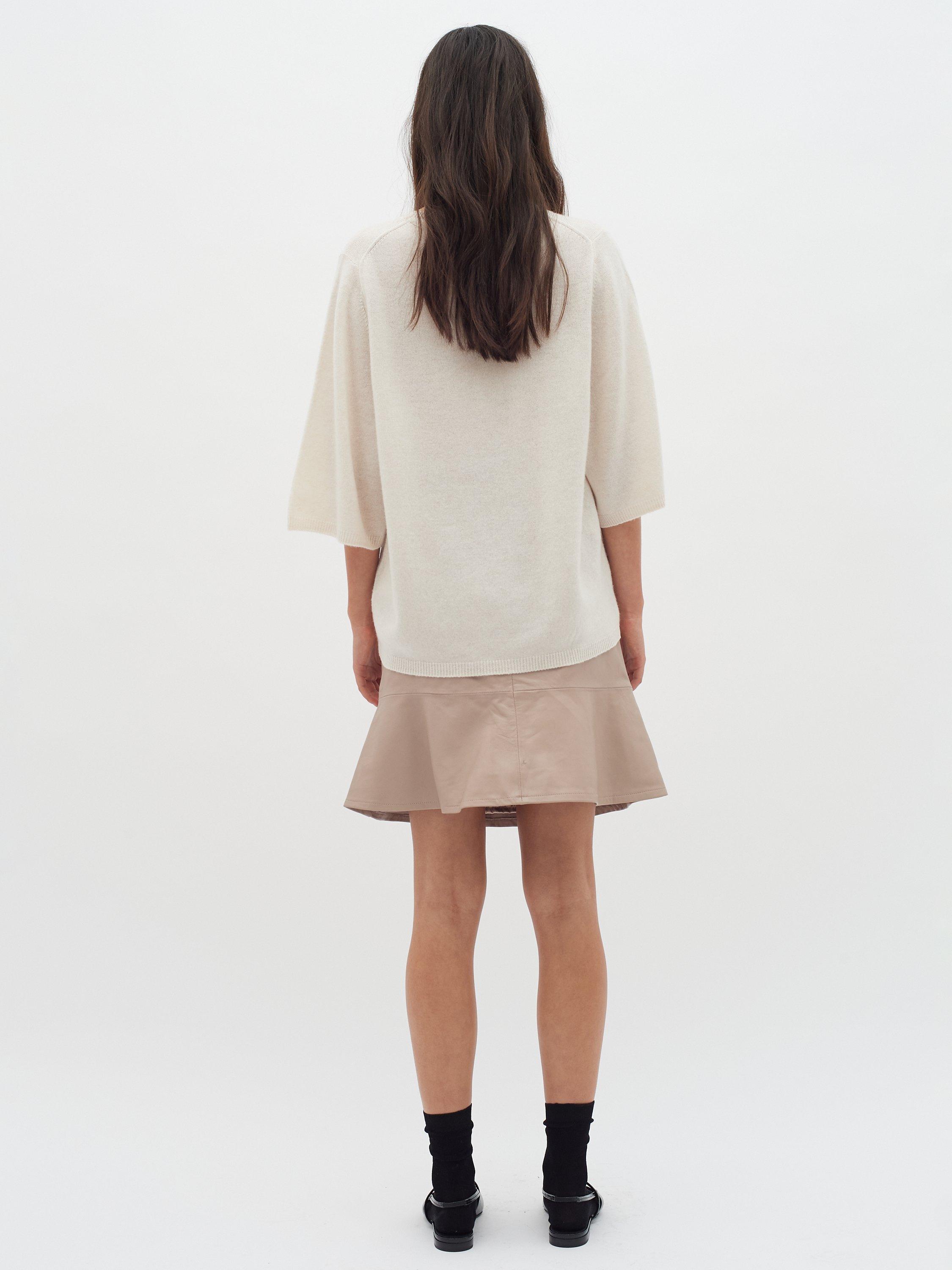 InWear Monika Wool Cashmere Blend Knit Top, White Melange, S