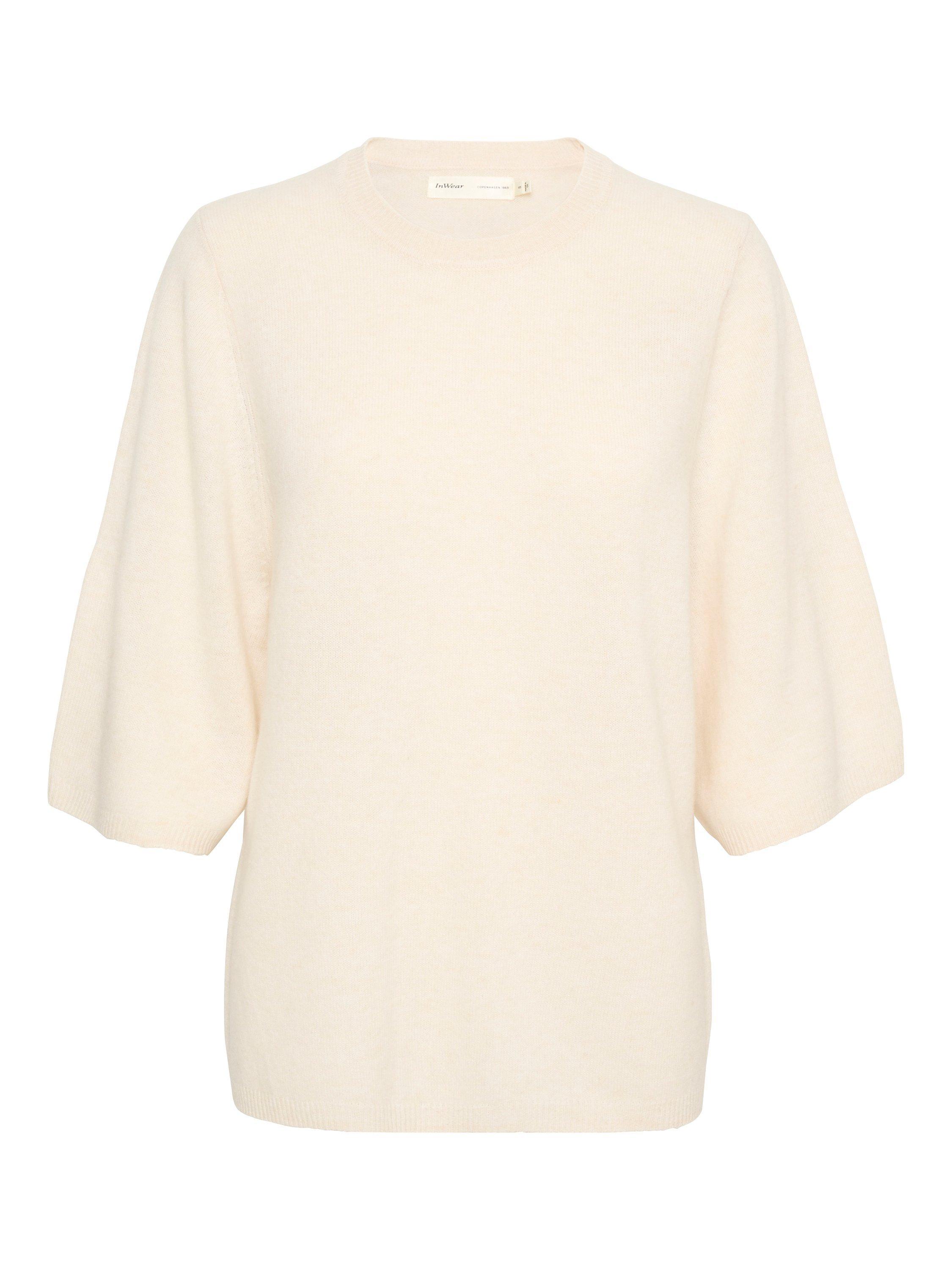InWear Monika Wool Cashmere Blend Knit Top, White Melange, S