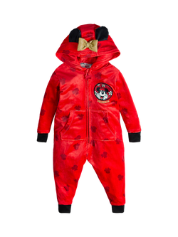 Brand Threads Disney Minnie Mouse Kids' Onesie, Red, Red