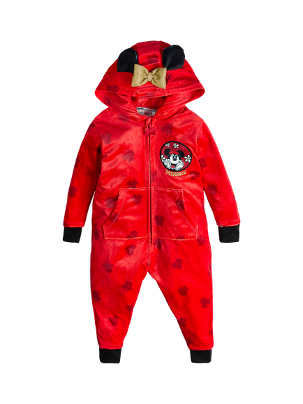 Brand Threads Disney Minnie Mouse Kids' Onesie, Red, Red