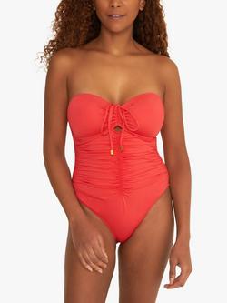 NAIA Beach Cannes Bandeau Swimsuit, Magneta, Magenta