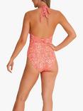 NAIA Beach Goldie Halter Neck Swimsuit, Sunkissed Coral