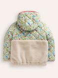 Mini Boden Kids' Borg & Floral Mix Jacket, Multi