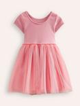 Mini Boden Kids' Tulle Applique Twirly Dress, Almond Pink