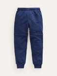 Mini Boden Kids' Cotton Tapered Joggers, College Navy