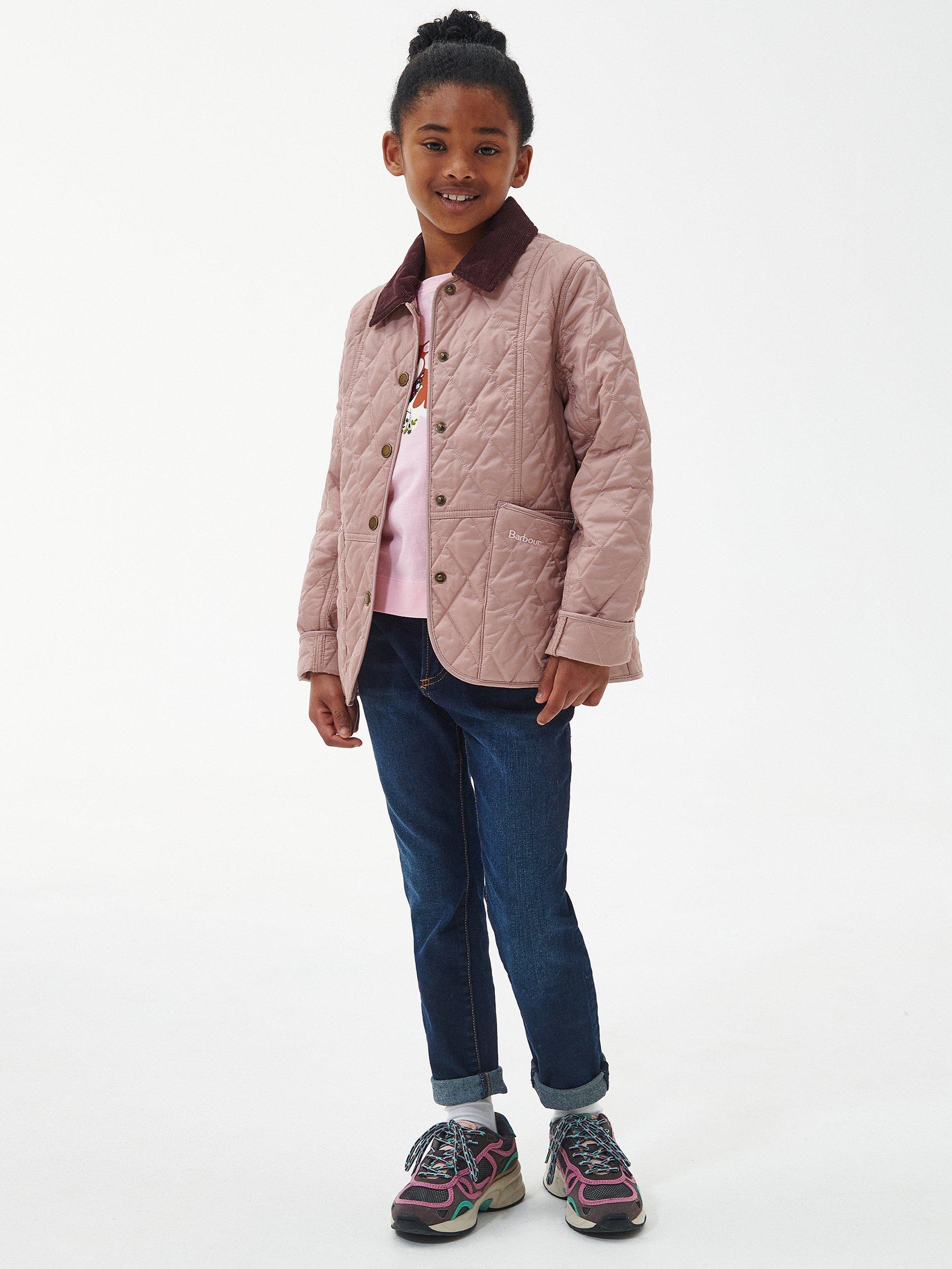 Product image 3 of 9, which shows Barbour Kids' Liddesdale Quilted Jacket, Gardenia, S
