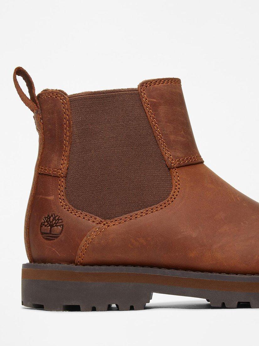 Product image 4 of 8, which shows Timberland Kids' Courma Leather Chelsea Boots, Tan, EU32