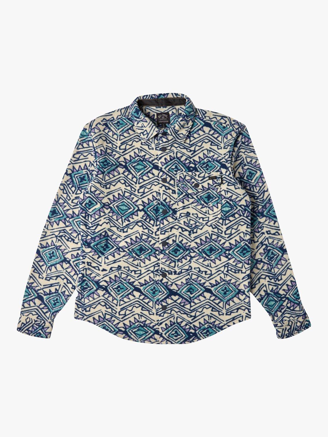Product image 1 of 2, which shows Billabong Kids' Flannel Long Sleeve Shirt, Slate Blue, 10 years