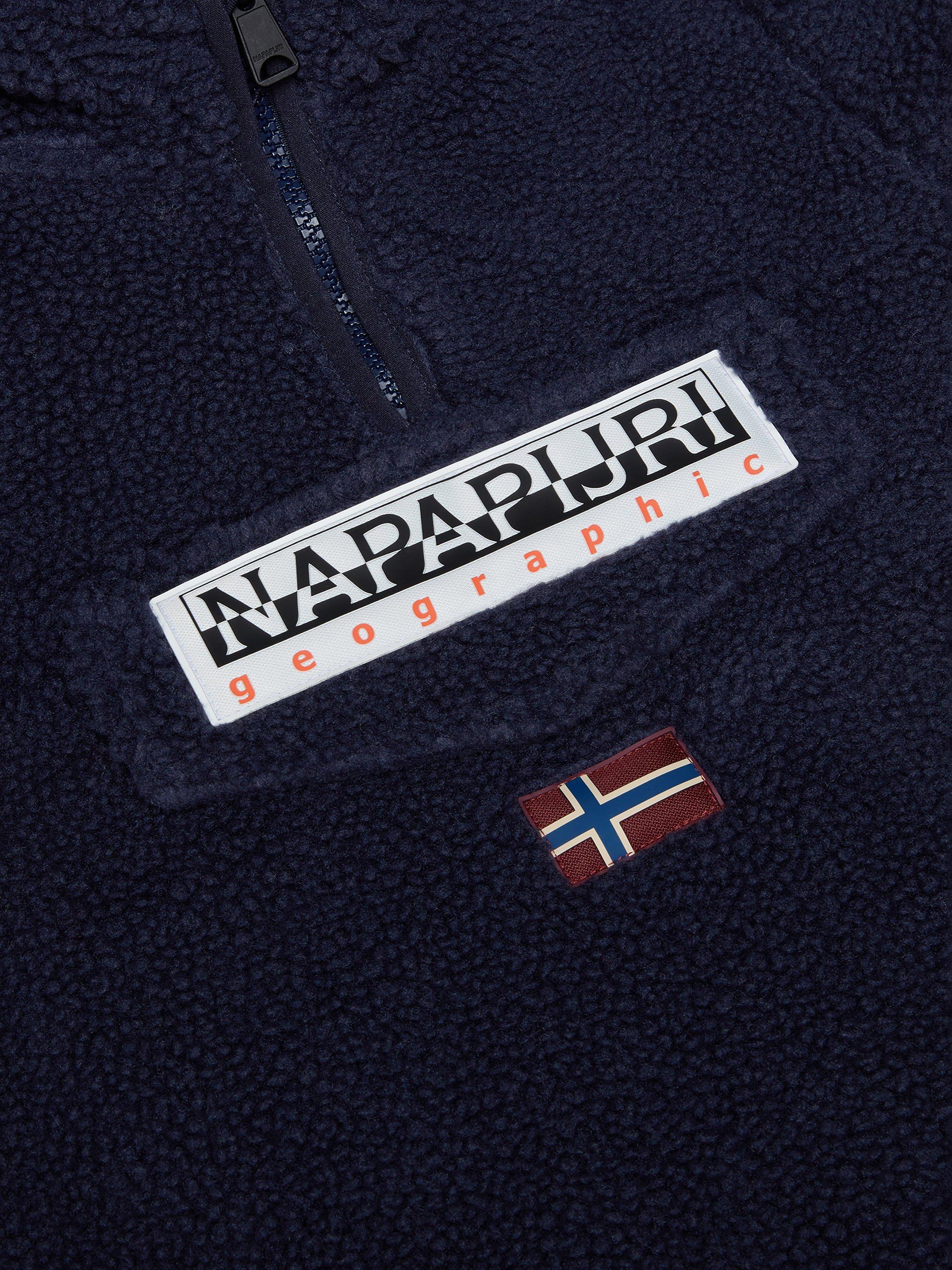 Product image 3 of 4, which shows Napapijri Kids' The Burgee Fleece Hoodie, Navy, 12 years