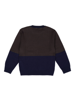 Armor Lux Kids' Marin Colour Block Jumper - view 2, Iron/Marine