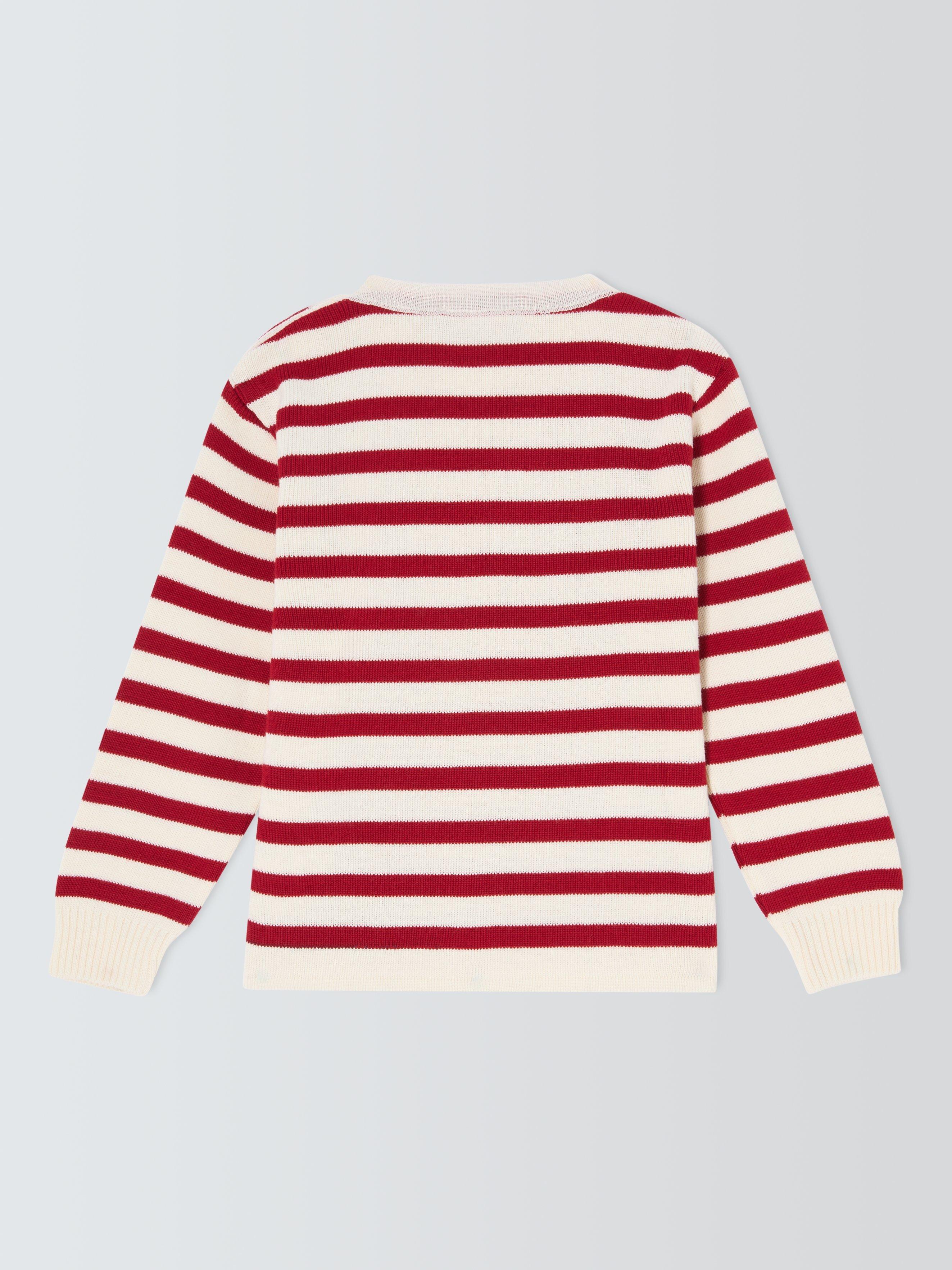 Product image 2 of 3, which shows Armor Lux Kids' Stripe Jumper, Nature/Braise, 4 years