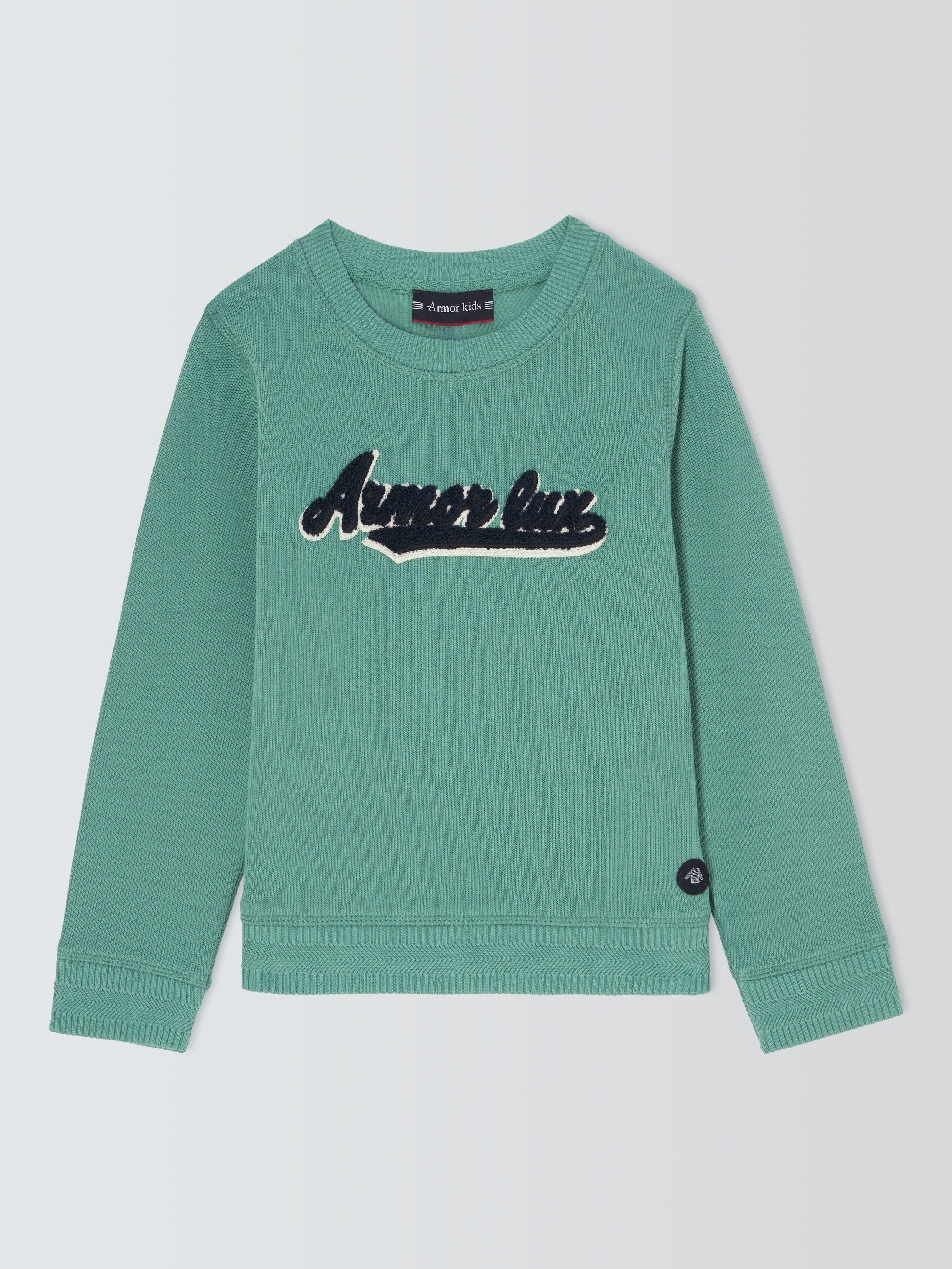 Product image 1 of 3, which shows Armor Lux Kids' Cotton Logo Sweatshirt, Infini, 4 years