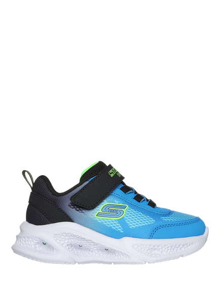 Skechers Kids' S-Lights Meteor Lights Light Up Trainers, Blue/Black