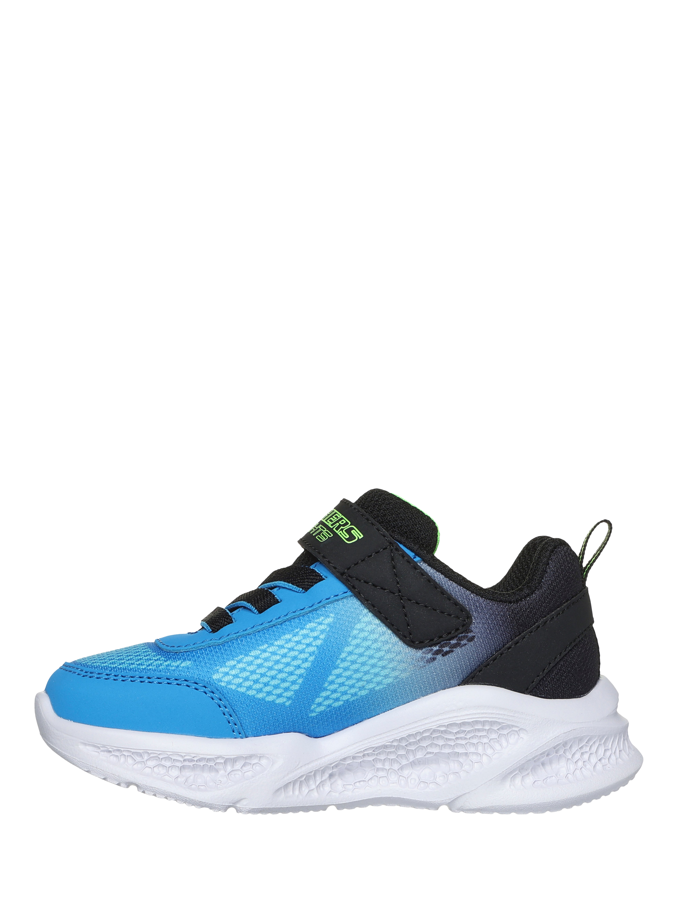 Product image 4 of 5, which shows Skechers Kids' S-Lights Meteor Lights Light Up Trainers, Blue/Black, EU21