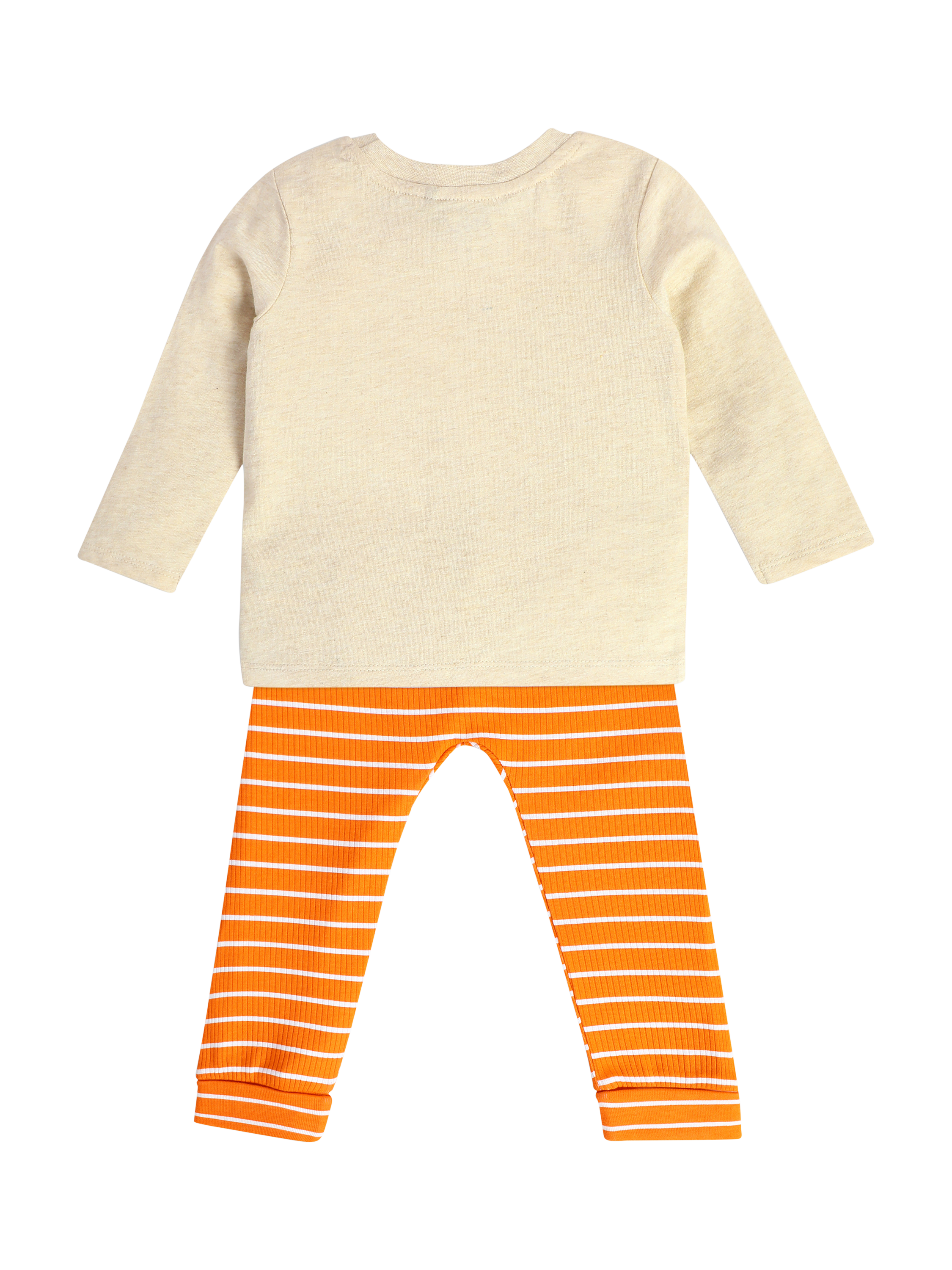 Product image 3 of 7, which shows Mini Cuddles Baby Cotton Long Sleeve Top & Joggers Set, Multi, 0-3 months