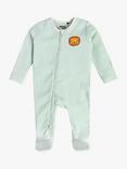 Mini Cuddles Baby Lion Stripe Sleepsuit, Green