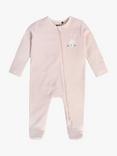 Mini Cuddles Baby Bunny Stripe Sleepsuit, Pink