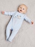 Mini Cuddles Baby Elephant Wrap Sleepsuit, Blue