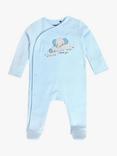 Mini Cuddles Baby Elephant Wrap Sleepsuit, Blue