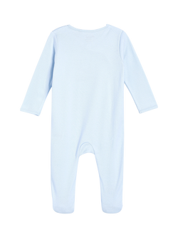 Mini Cuddles Baby Elephant Wrap Sleepsuit, Blue - view 2, Blue