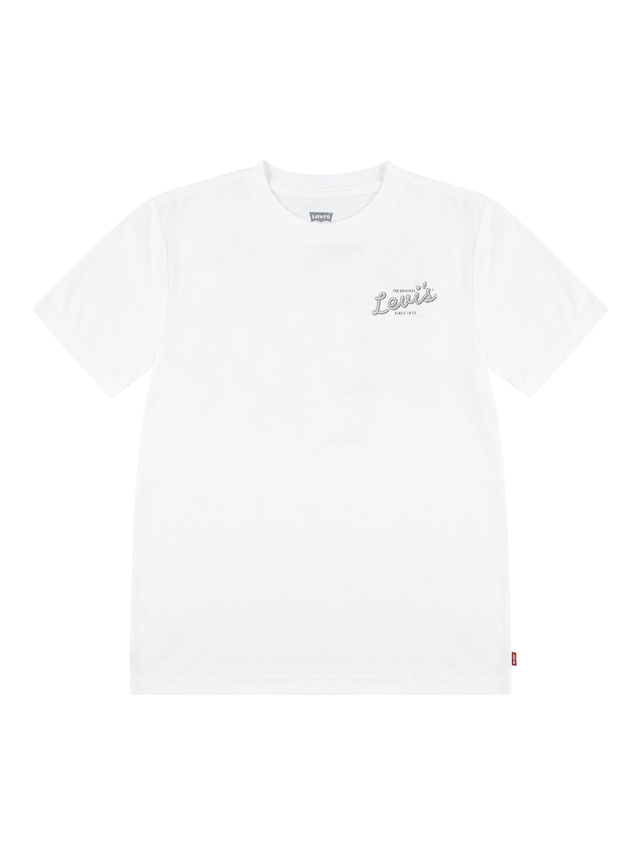 Levi's Kids' Short Sleeve Pizza Cowboy T-Shirt, Egret