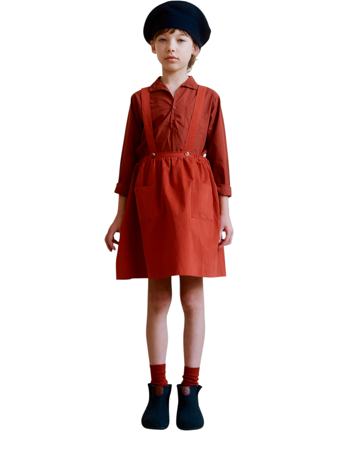 Product image 1 of 1, which shows Caramel Kids' Aralia Skirt, Red, 3 years