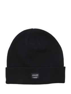 Jack & Jones Kids' Rib Knit Beanie Hat & Gloves Set, Black - view 2, Black