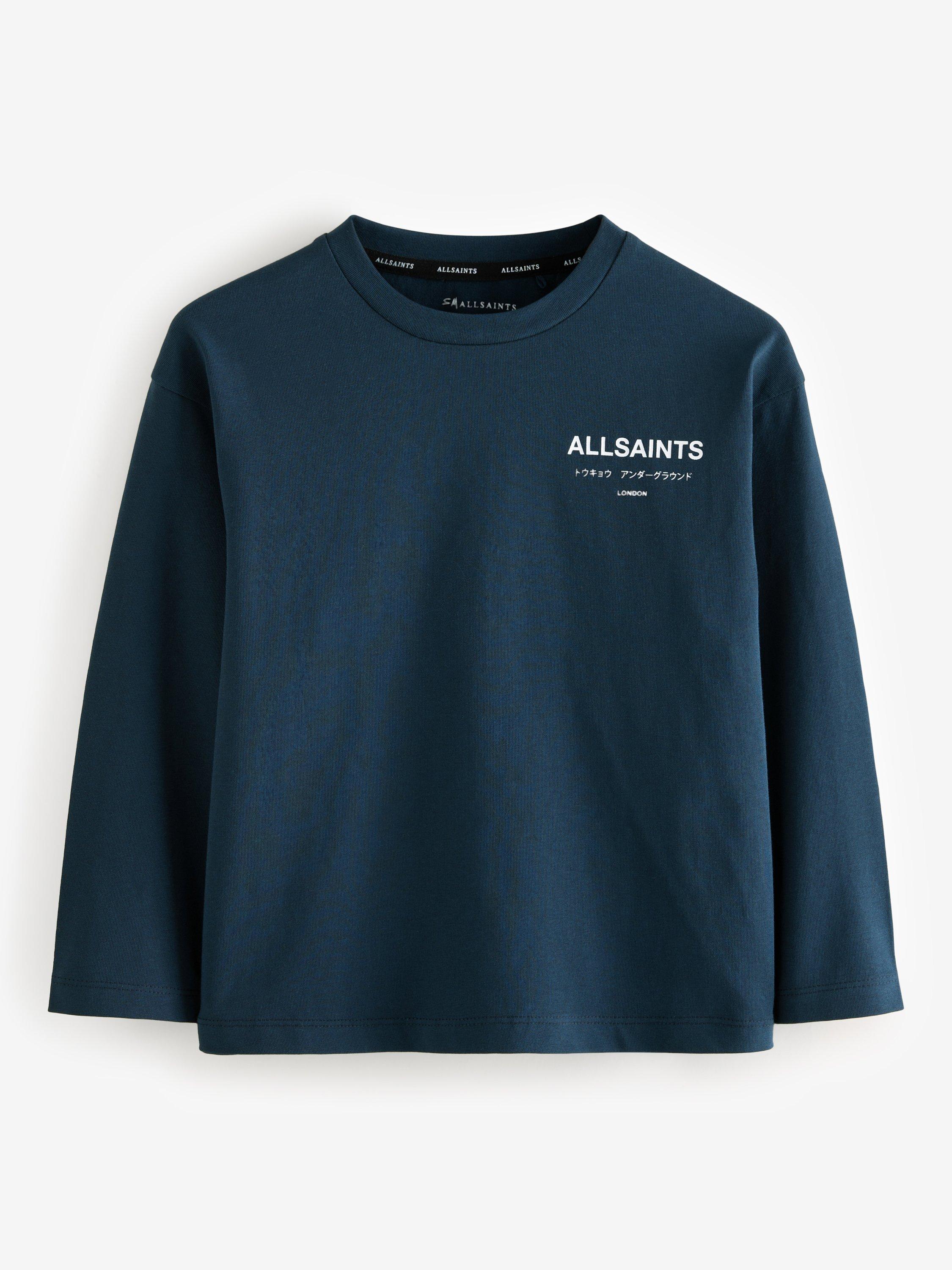 smALLSAINTS Kids' Underground Oversized Fit Long Sleeve T-Shirt, Navy