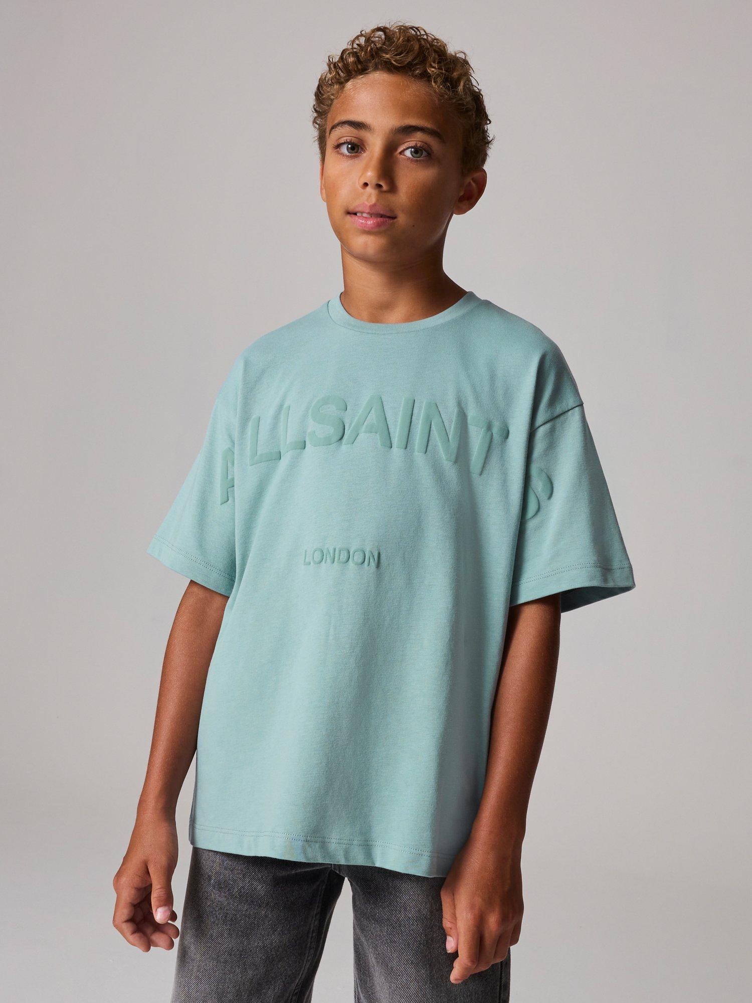 smALLSAINTS Kids' Logo Washed Tee, Mid Blue
