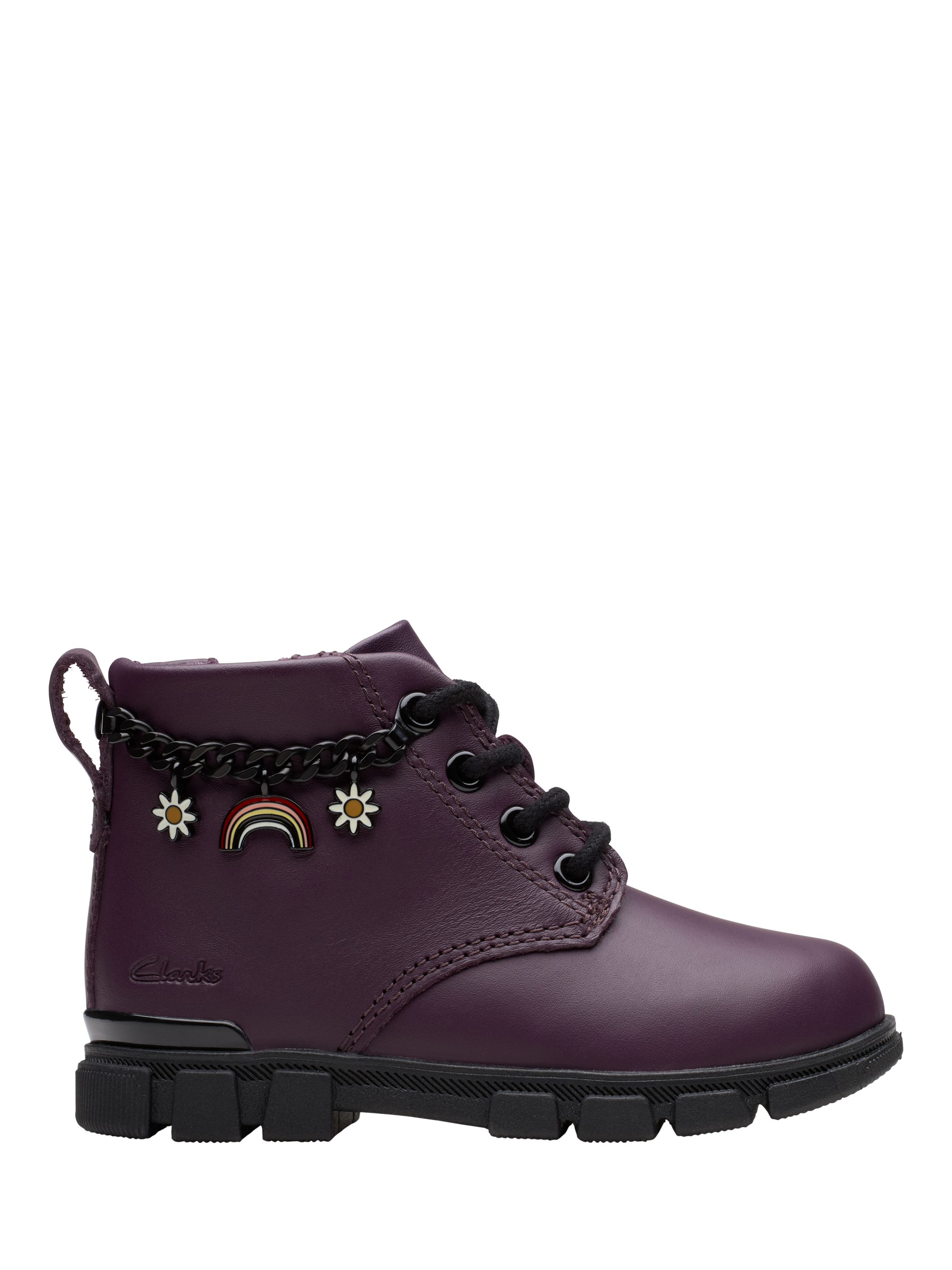 Clarks Kids Evyn Charm T Boot Plum