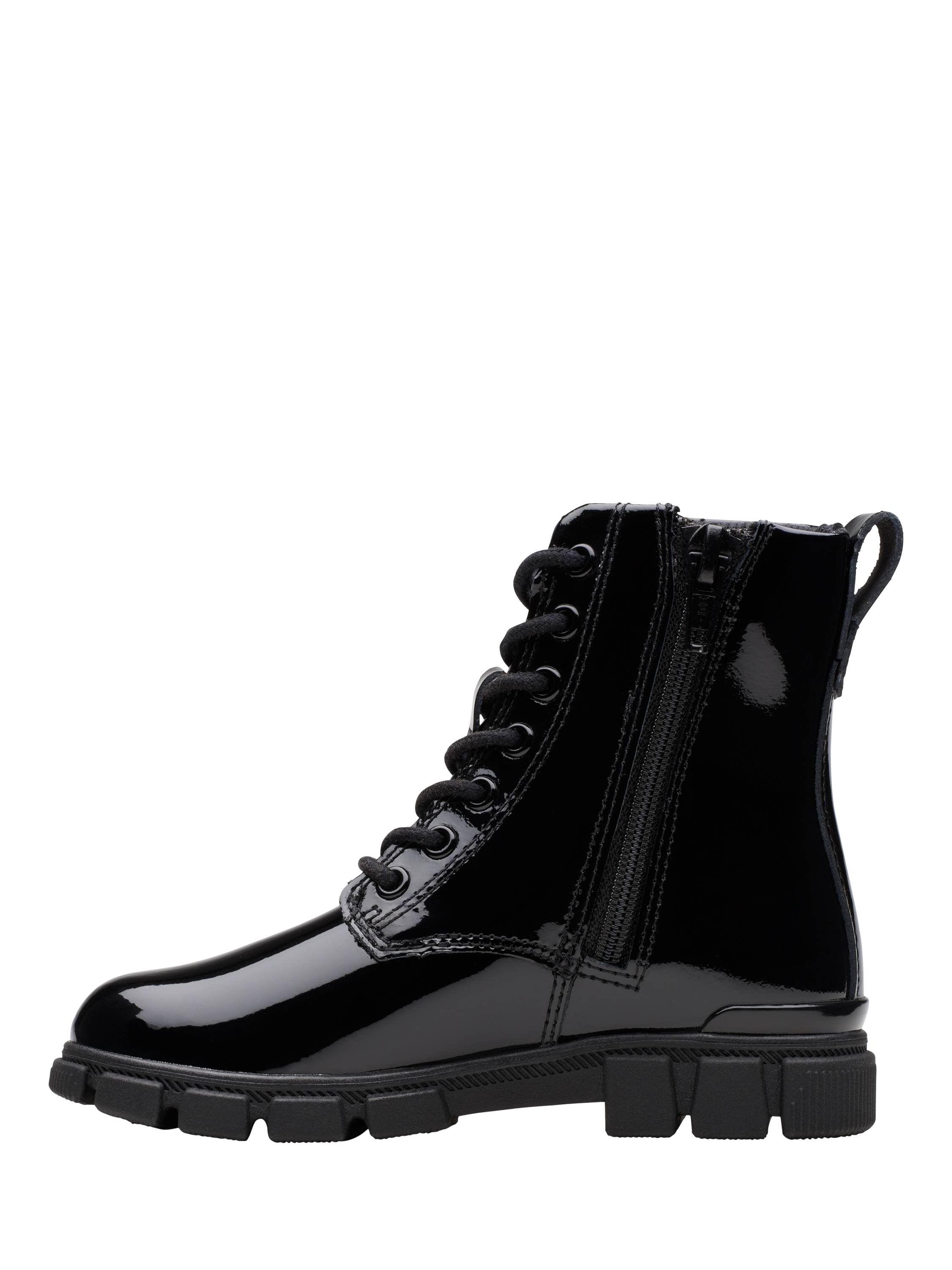 Product image 2 of 7, which shows Clarks Kids' Evyn Charm Leather Ankle Boots, Black, 7 G Jnr