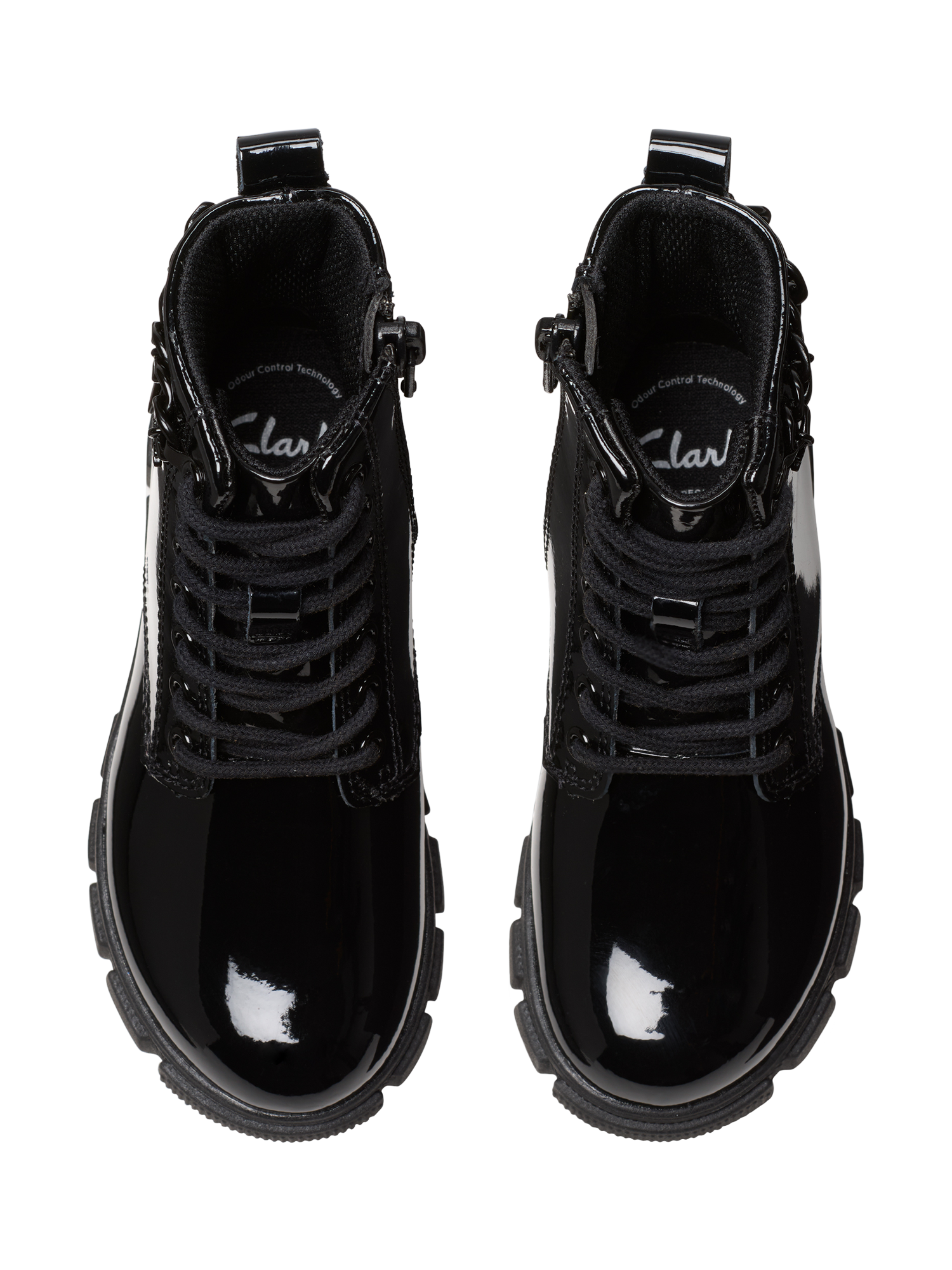 Product image 6 of 7, which shows Clarks Kids' Evyn Charm Leather Ankle Boots, Black, 7 G Jnr