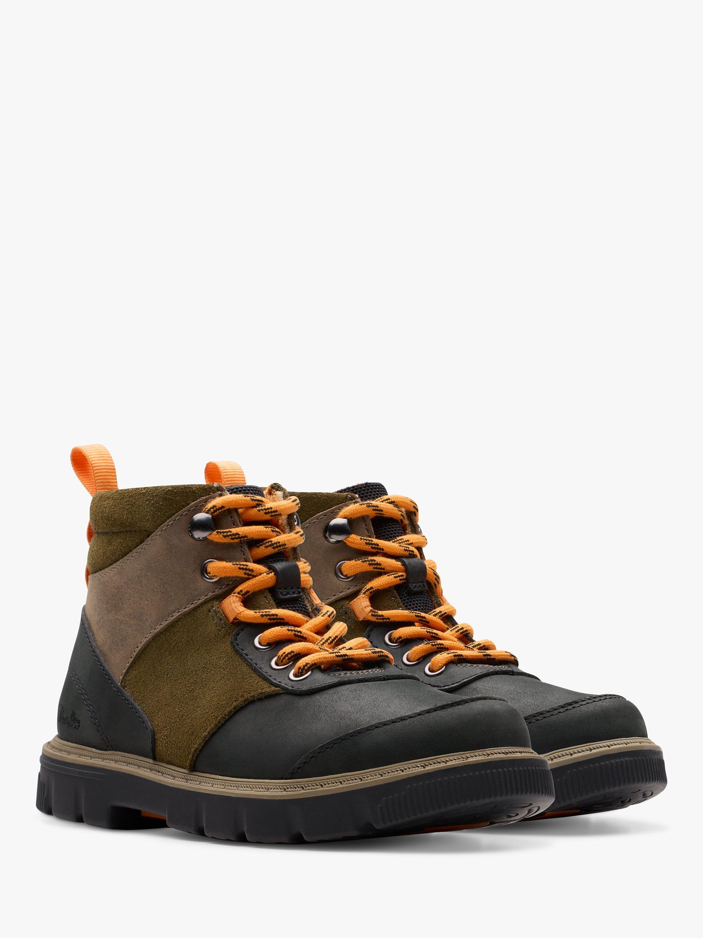 Product image 4 of 7, which shows Clarks Kids' Lorcam Hiker Boots, Khaki Combi, 5 G