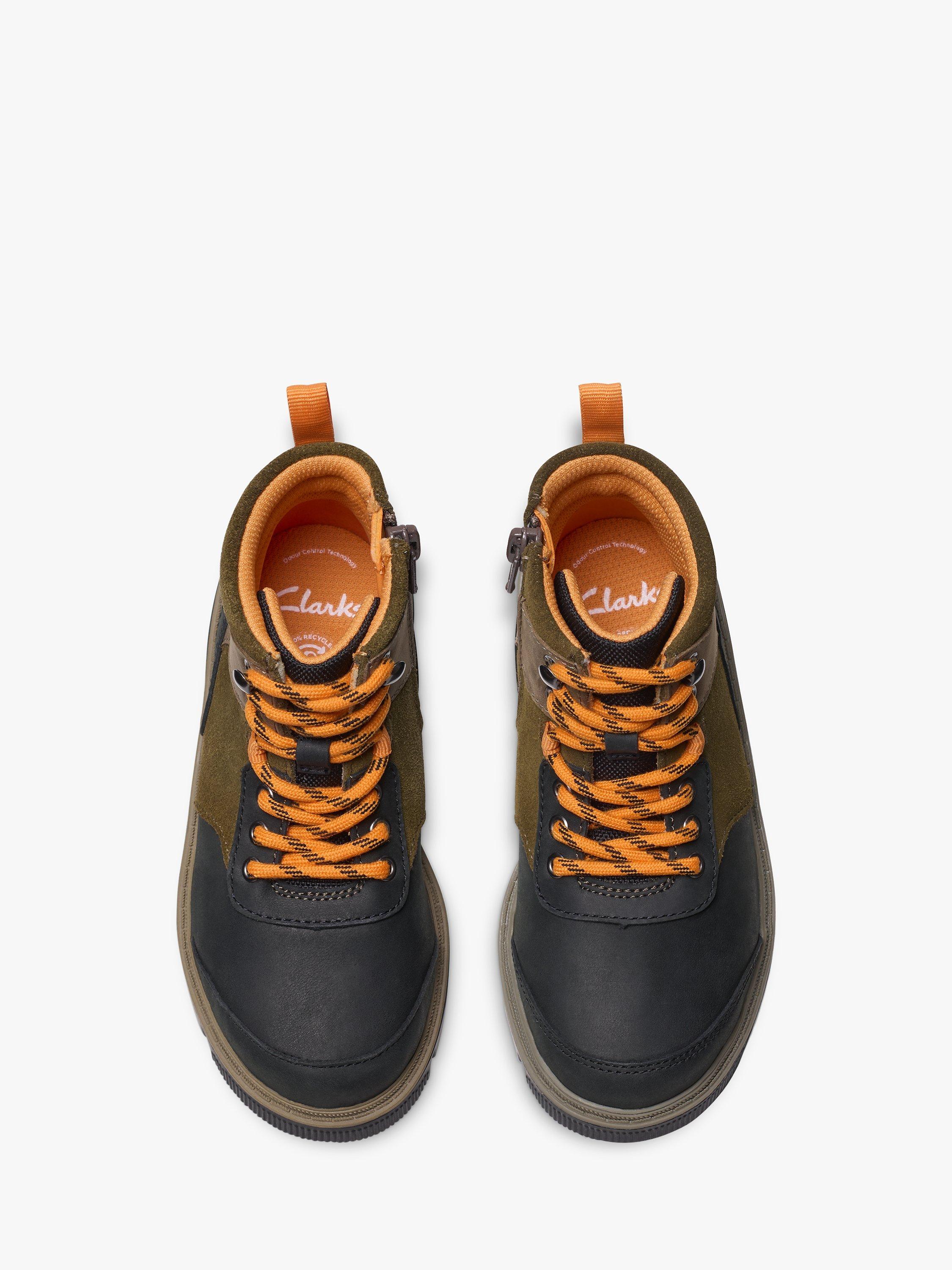Product image 6 of 7, which shows Clarks Kids' Lorcam Hiker Boots, Khaki Combi, 5 G
