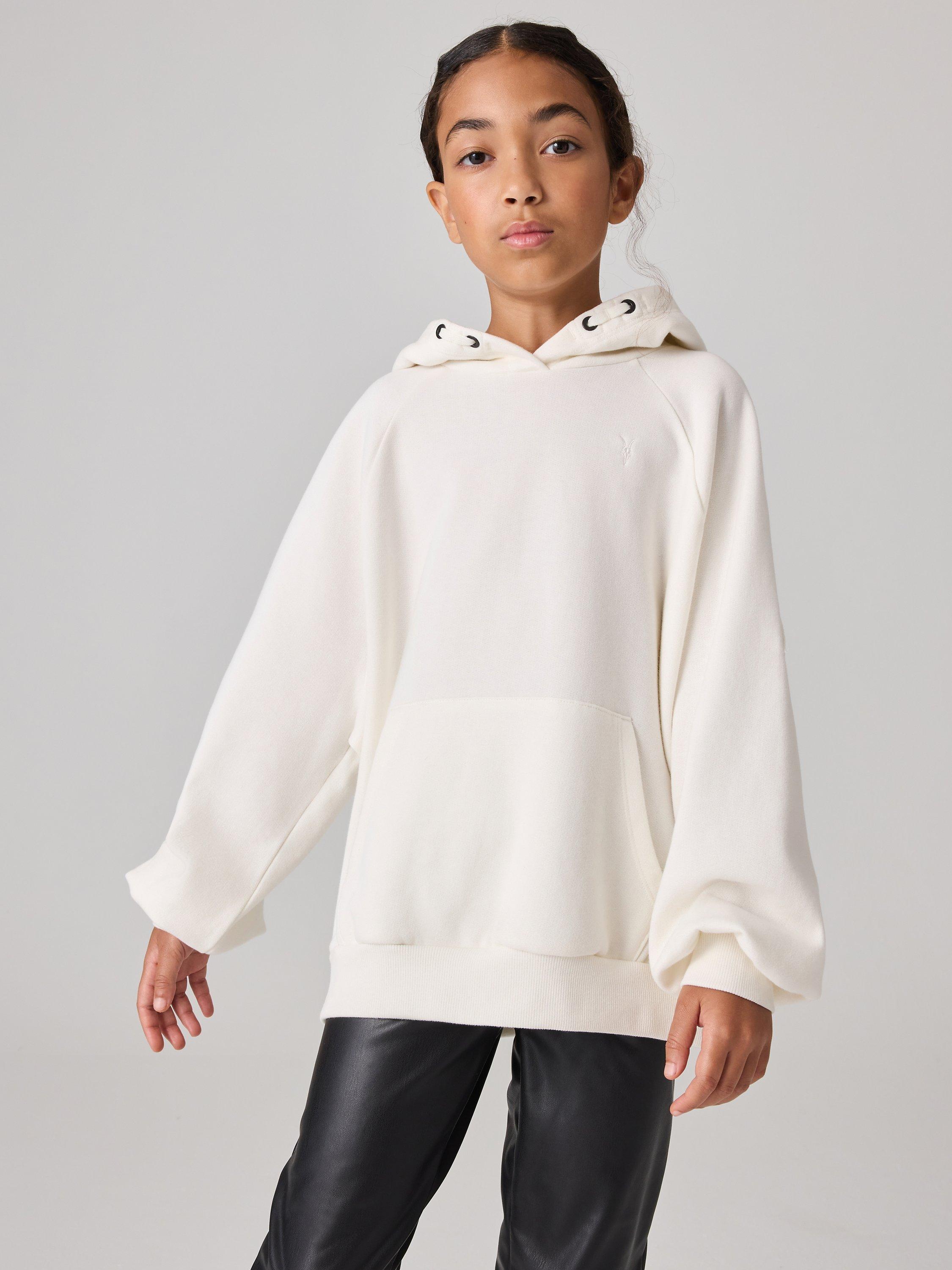 AllSaints Kids Embellished Hoodie Off White