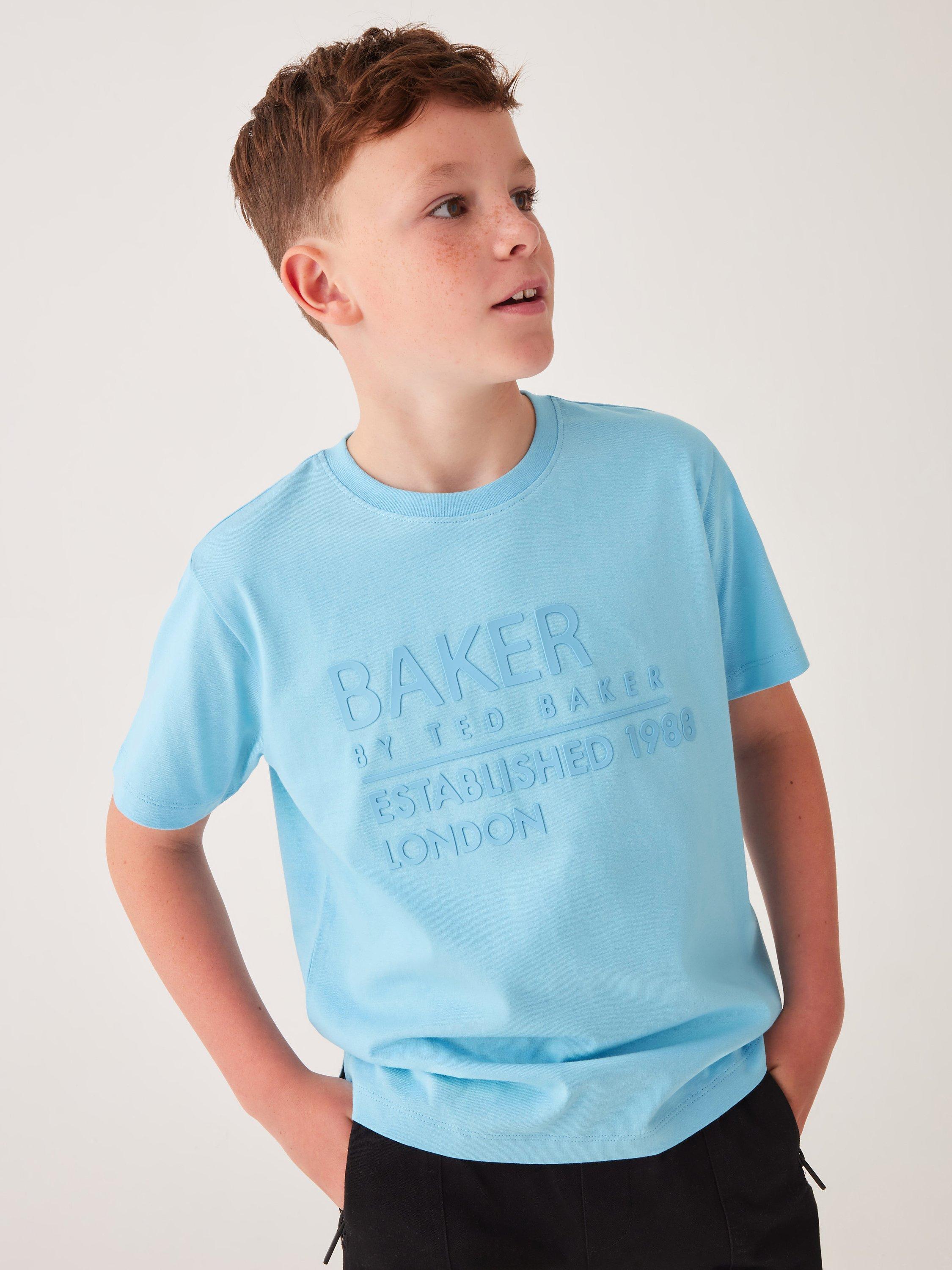 Ted Baker Kids Cotton Branded T Shirt Blue