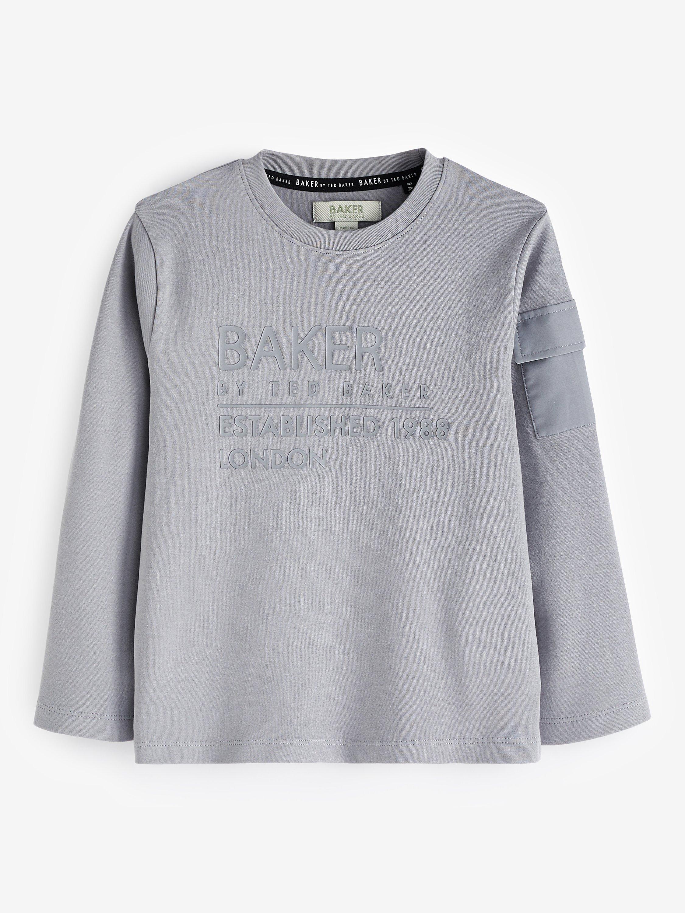 Ted Baker Kids' Cotton Logo T-Shirt, Grey