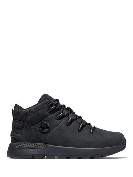 Timberland Kids' Sprint Trekker Leather Boots, Jet Black, Jet Black
