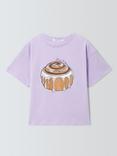 Olivia Rubin Kids' Cotton Cinnamon Bun T-Shirt, Pink