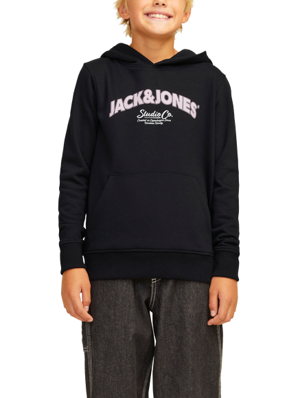 Jack & Jones Kids' Bronx Hoodie, Black, Black