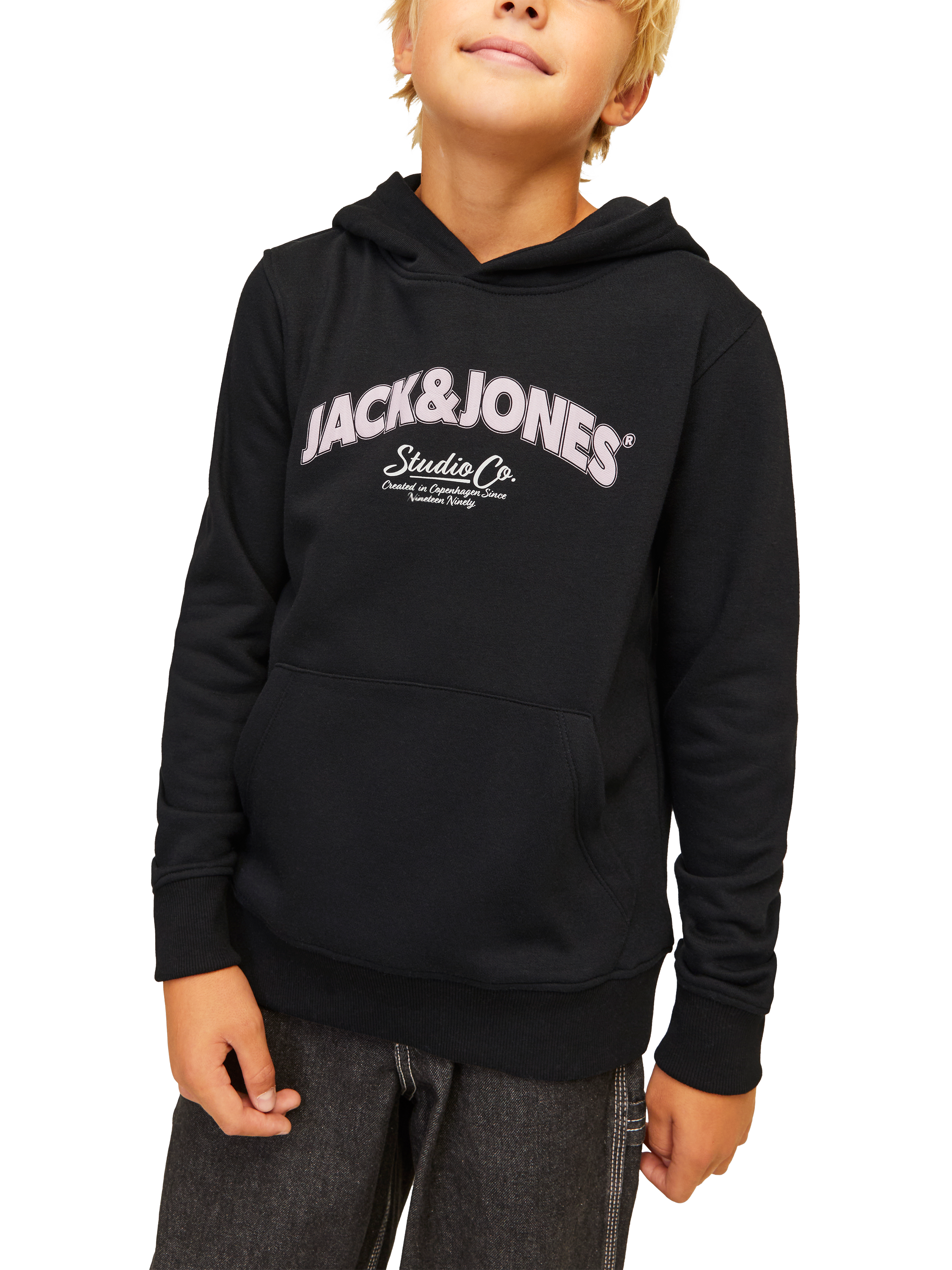 Product image 2 of 6, which shows Jack & Jones Kids' Bronx Hoodie, Black, 8 years